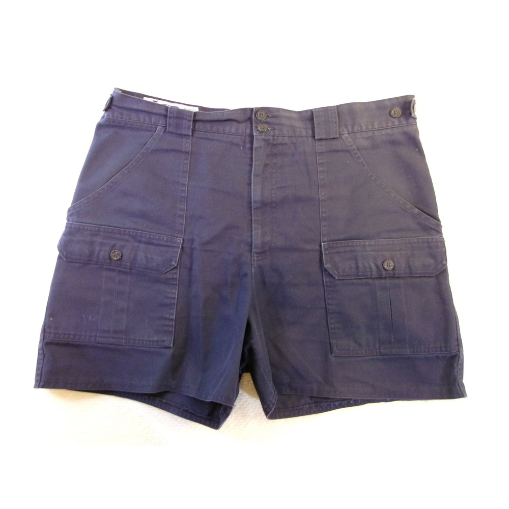Tilley Endurables Mens Navy Blue Cargo Shorts Travel Outdoor Size 34 Made Canada